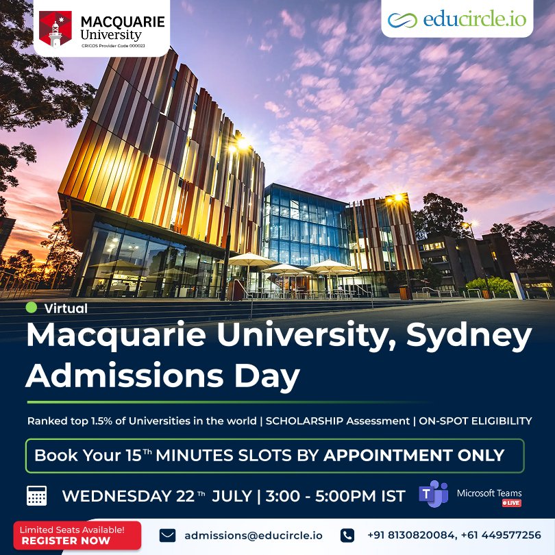 Macquarie University, Sydney Admissions Day